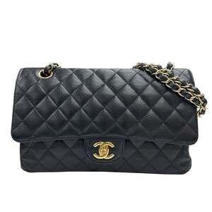 CHANEL Authentic Black Caviar Leather Wallet